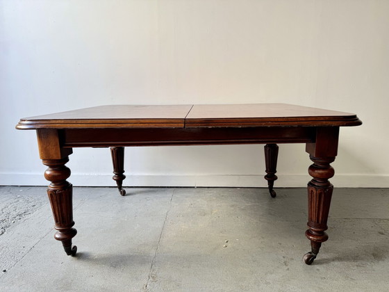 Image 1 of Large Antique Mahogany Dining Table