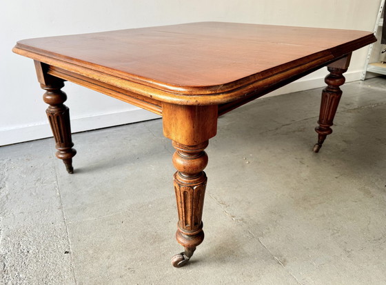 Image 1 of Large Antique Mahogany Dining Table