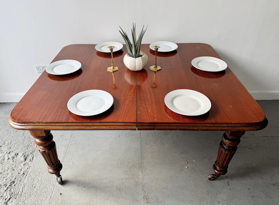 Image 1 of Large Antique Mahogany Dining Table