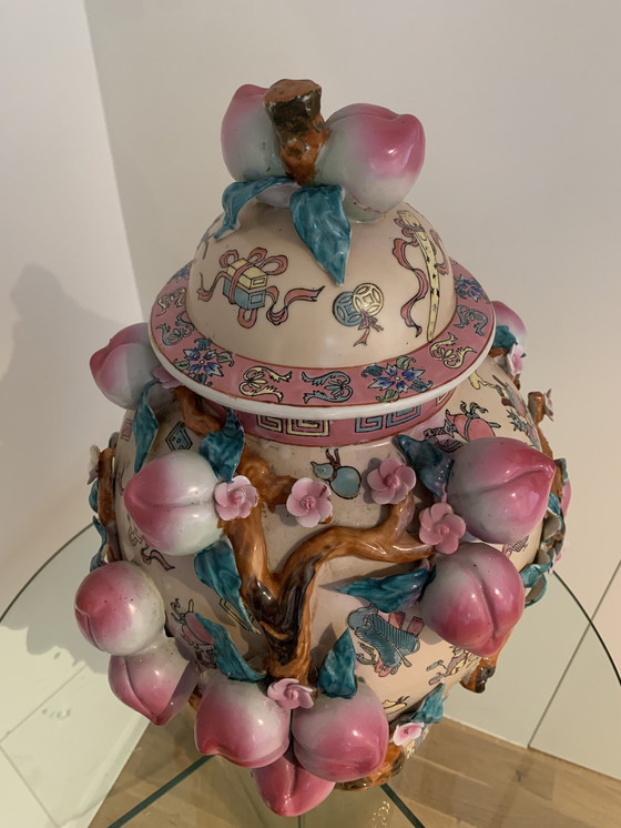 Image 1 of Feng Qian Zhilong lidded vase