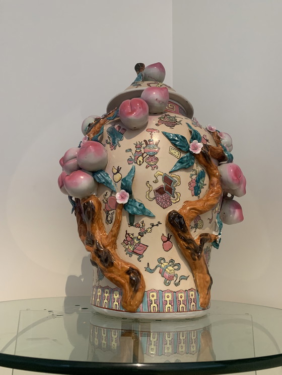 Image 1 of Feng Qian Zhilong lidded vase