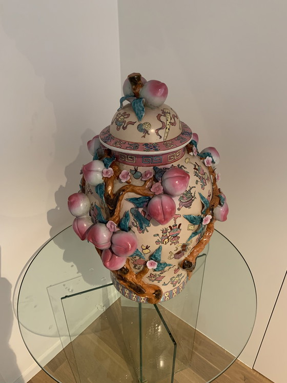 Image 1 of Feng Qian Zhilong lidded vase