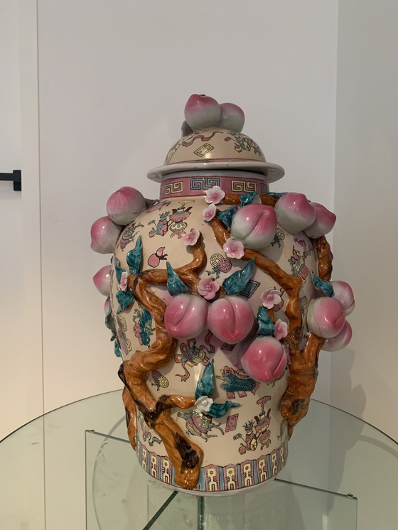 Image 1 of Feng Qian Zhilong lidded vase