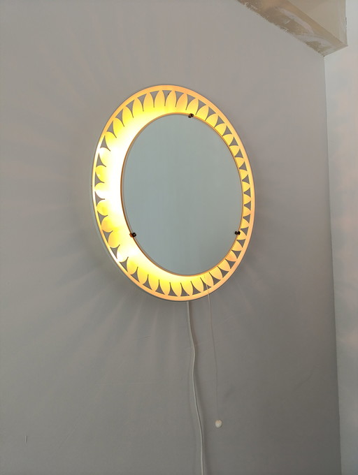 Hillebrand wall mirror with lighting