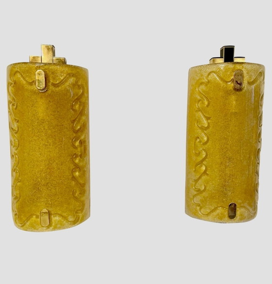 Image 1 of Vistosi & Bd Lumica Wall Lighting Gold Glass Murano, Italy, 1970