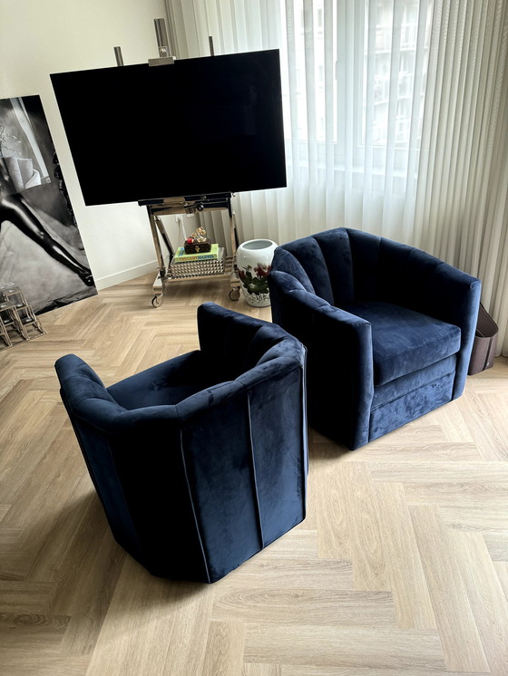 Image 1 of 2x Eichholtz Swivel Chair Delancey