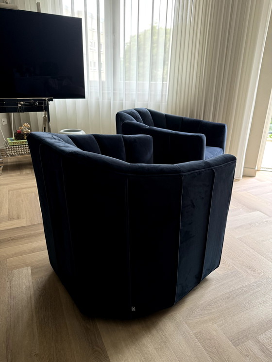 Image 1 of 2x Eichholtz Fauteuil pivotant Delancey