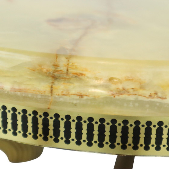 Image 1 of Side Table Onyx Marble Fish