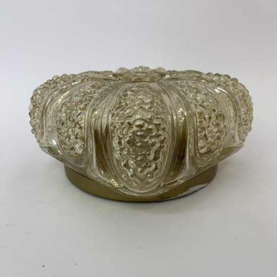 Image 1 of Mid-century design glass ceiling / wall lamp sconce , 1970s