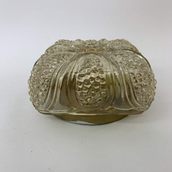 Image 1 of Mid-century design glass ceiling / wall lamp sconce , 1970s