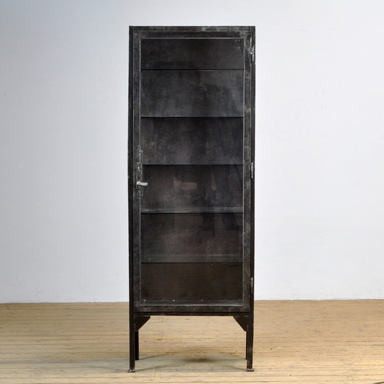 Image 1 of Polished medical cabinet, 1930's