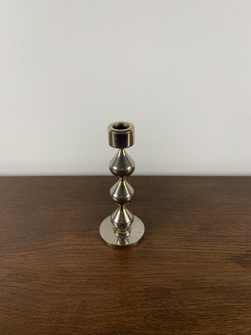 Gold-plated candlestick by Hugo Asmussen, Denmark, 1960s