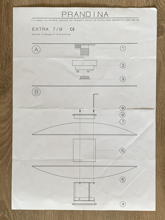 Image 1 of 2x Prandina Ceiling Lamp Extra C3