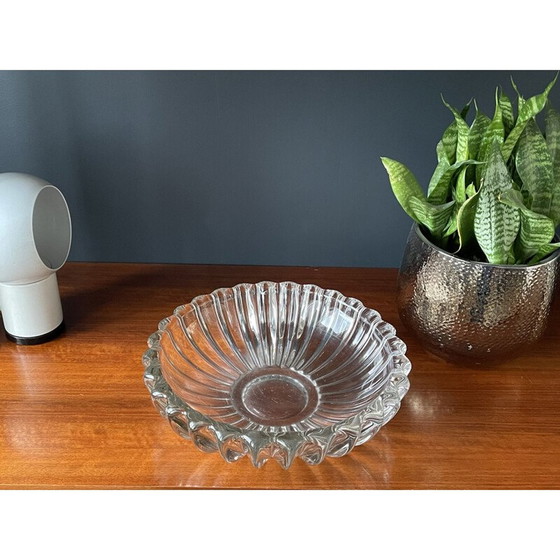 Image 1 of Ciotola in vetro modellato vintage di Pierre d'Avesn, Francia 1930