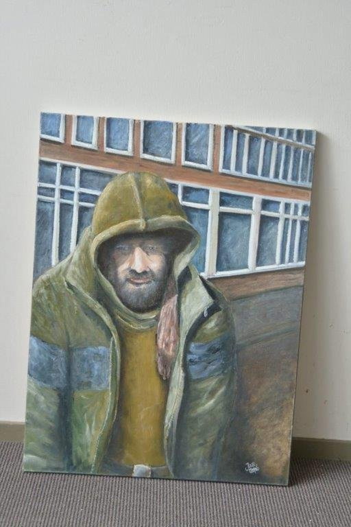 Oil Painting By Joop Serno ( Homeless )