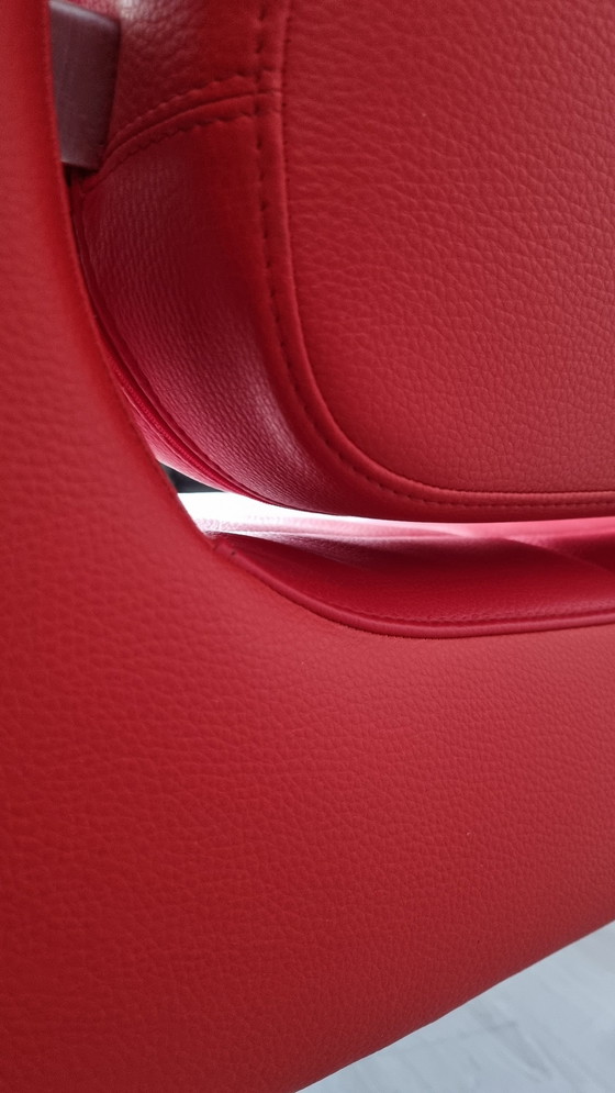 Image 1 of Sitland Red Leather Chair