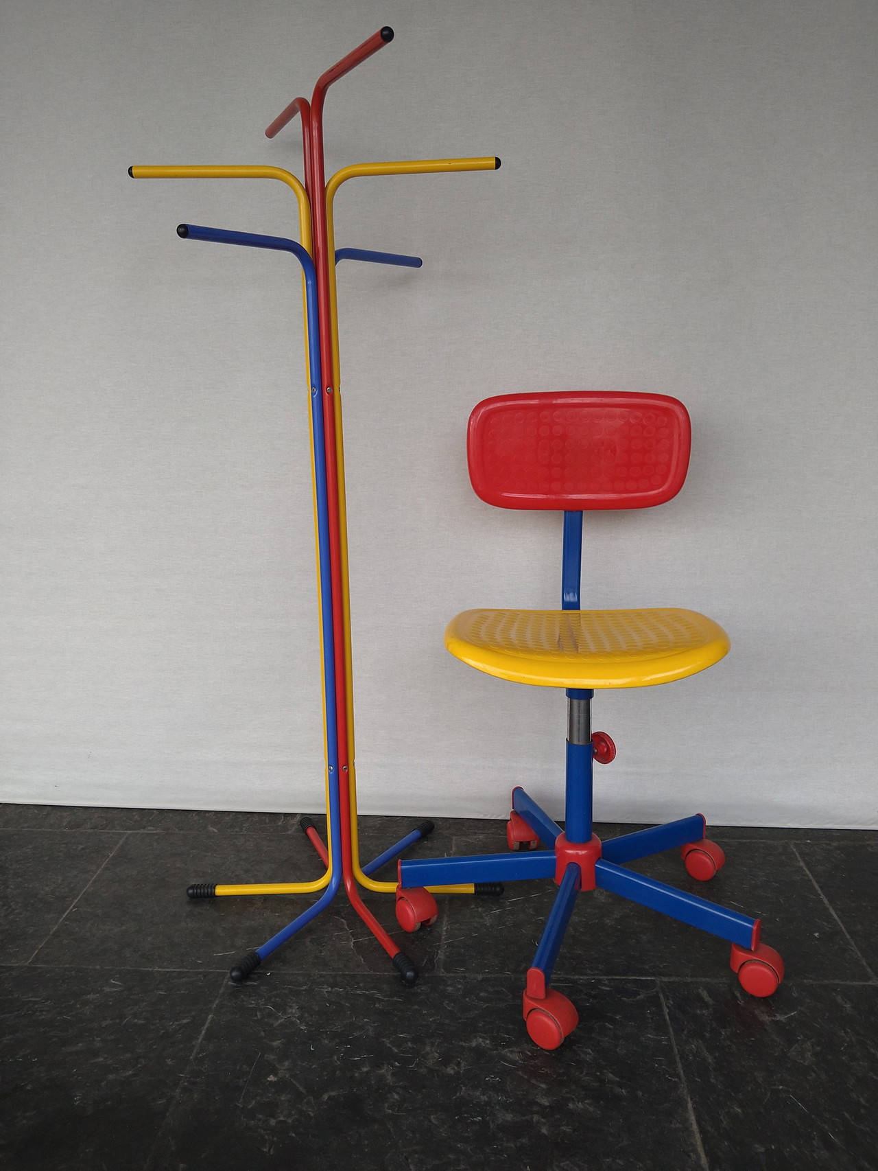 ikea vintage high chair and coat rack 175 Whoppah