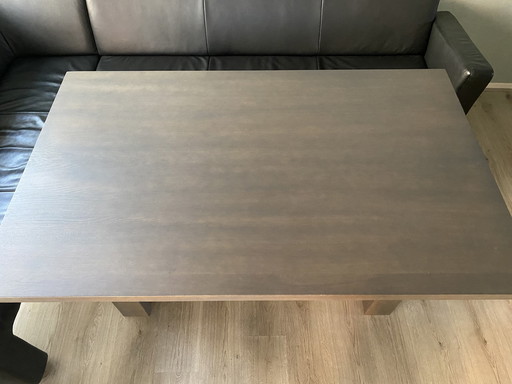 Dining Room Table Miro Solid Oak Grey Matt Lacquered