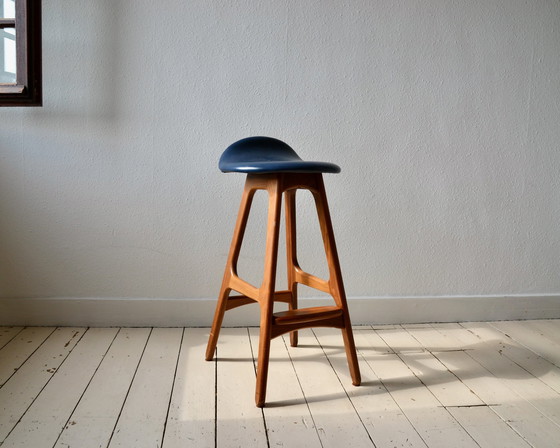 Image 1 of 3X Erik Buch Model 61 Teak Bar Stools