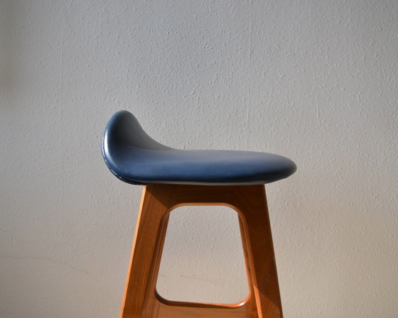 Image 1 of 3X Erik Buch Model 61 Teak Bar Stools