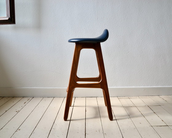 Image 1 of 3X Erik Buch Model 61 Teak Bar Stools