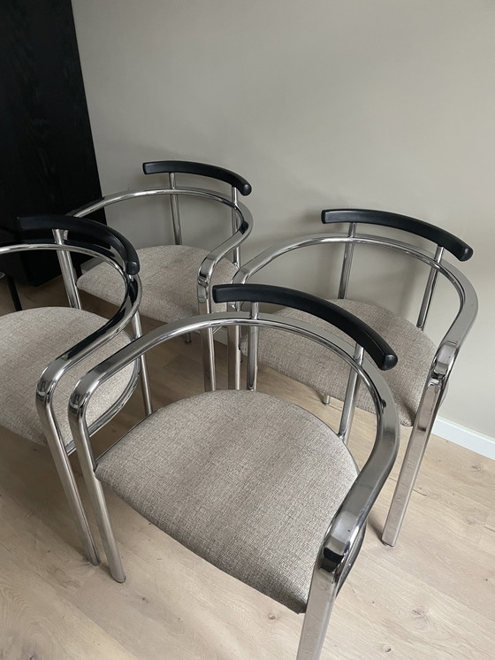 Image 1 of 4x Vintage Segis Italy Martina Dining Chairs