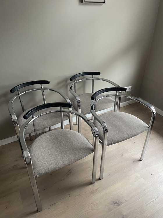 Image 1 of 4x Vintage Segis Italy Martina Dining Chairs