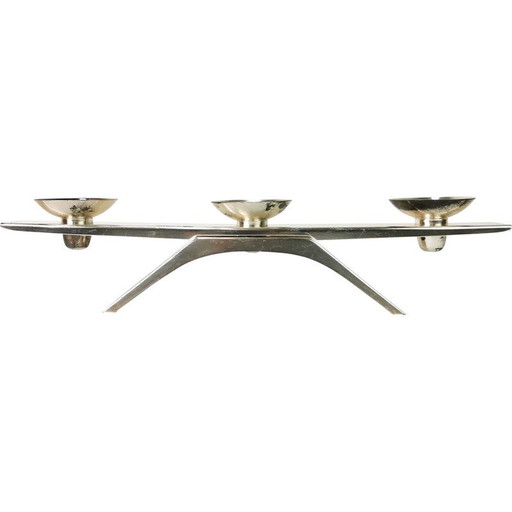 Vintage metal candlestick by Kurt Radke for Wmf, Germany 1960s