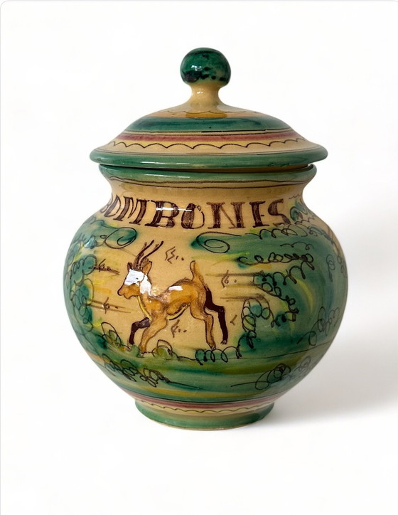 Image 1 of Toledo Spain P. Arzobispo Ceramic Hand Painted Pot