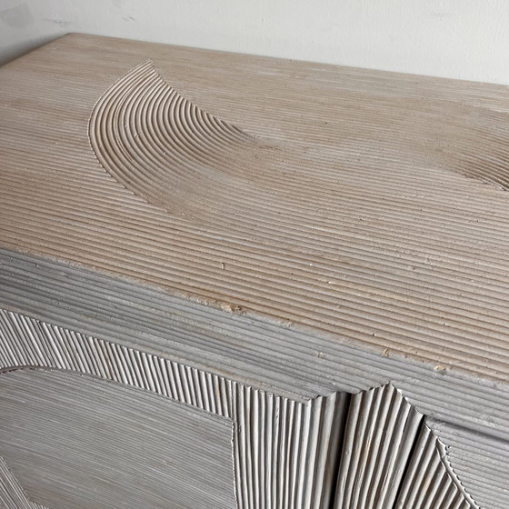 Image 1 of Italian Design Rattan Sideboard Dresser Mid - Century Vintage