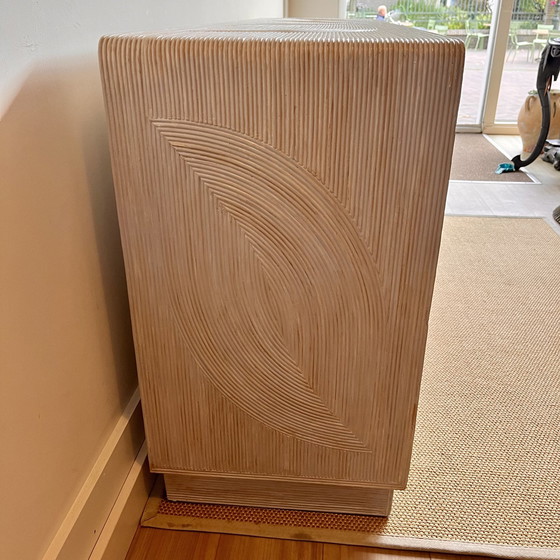Image 1 of Italian Design Rattan Sideboard Dresser Mid - Century Vintage