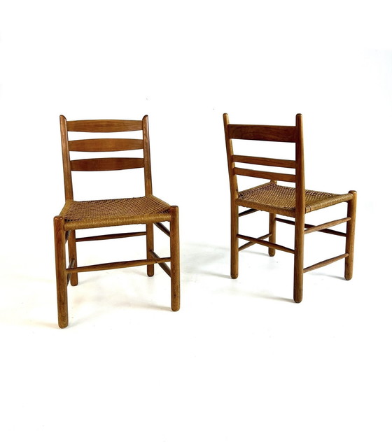 Image 1 of Set of Danish Papercord Chairs