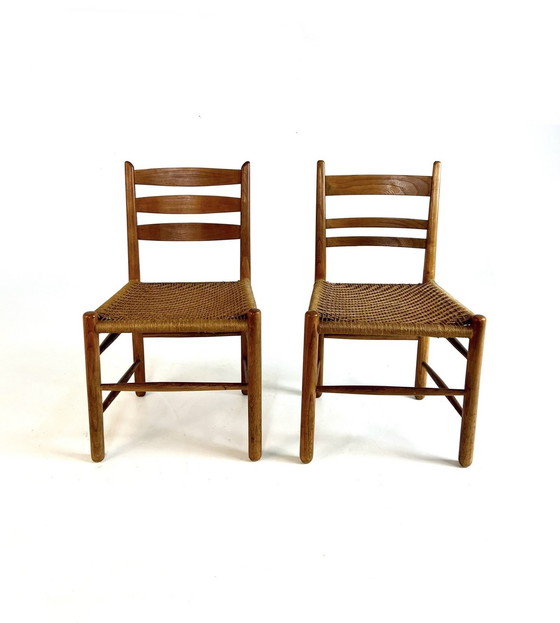 Image 1 of Set of Danish Papercord Chairs