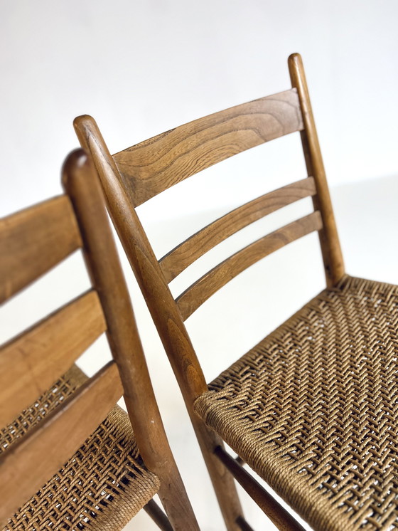 Image 1 of Set of Danish Papercord Chairs