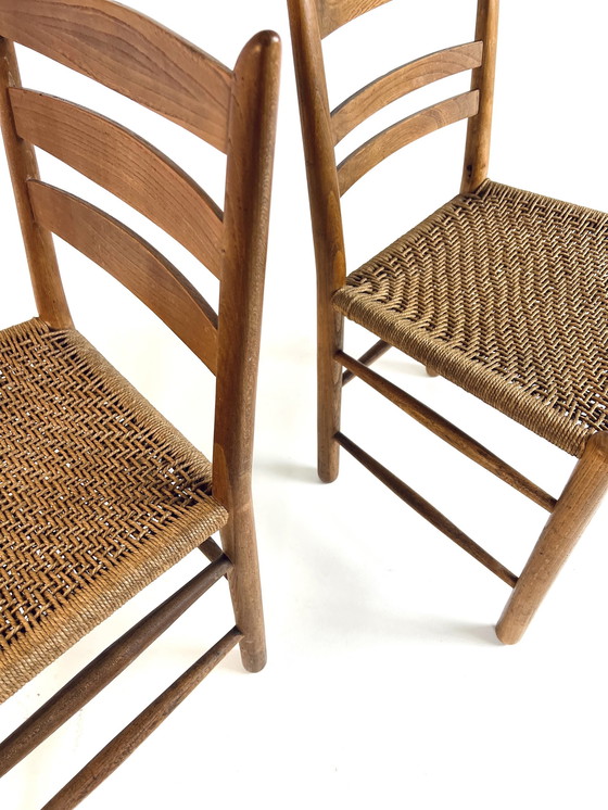 Image 1 of Set of Danish Papercord Chairs