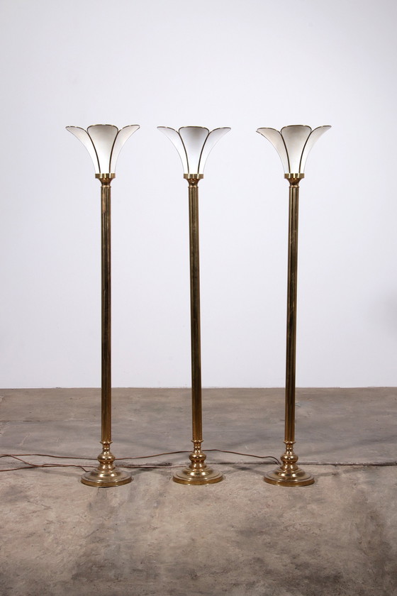 Image 1 of Hollywood Regency Trumpet Floor Lamps, 1970S French Design