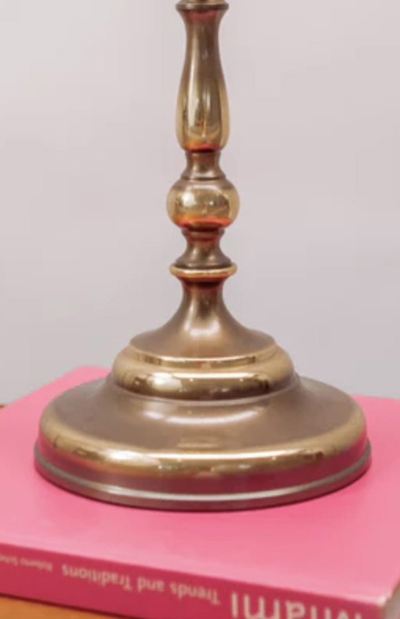 Image 1 of Large Vintage Solid Brass Table Lamp