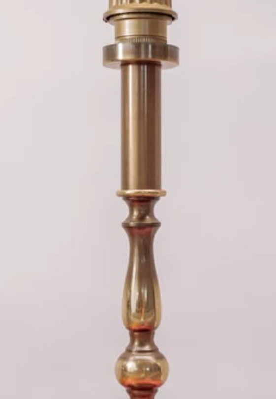 Image 1 of Large Vintage Solid Brass Table Lamp