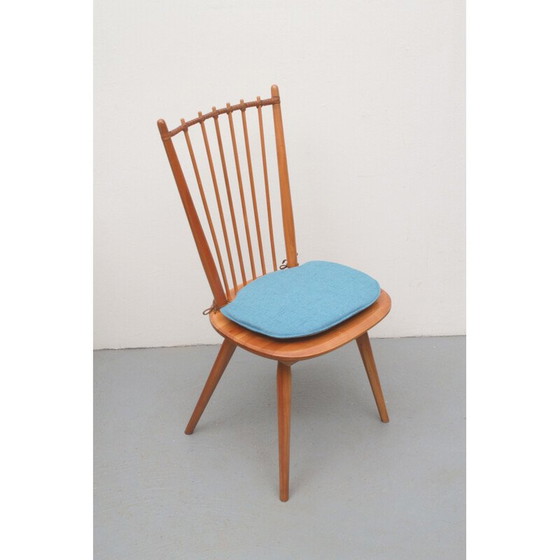 Image 1 of Vintage solid cherry chair by Albert Haberer for Fleiner, Germany 1950