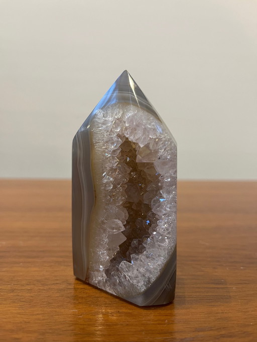 Brazilian Druzy Banded Agate Tower