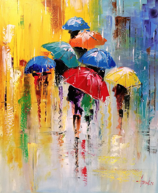 Alfred Aniol "Colorful Umbrellas"