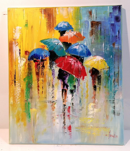 Alfred Aniol "Colorful Umbrellas"