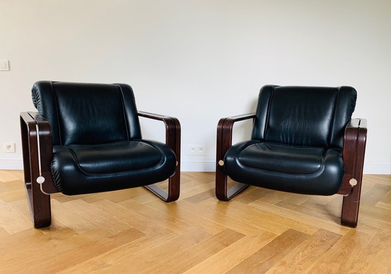 Image 1 of 4x Giroflex Armchair Albert Stoll