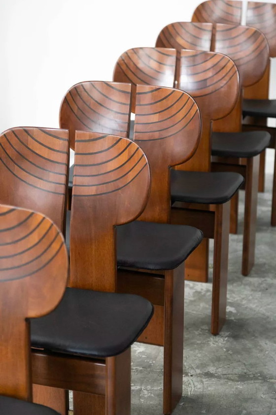 Image 1 of Sedie Africa di Afra e Tobia Scarpa per Maxalto, Italia, anni &#39;70