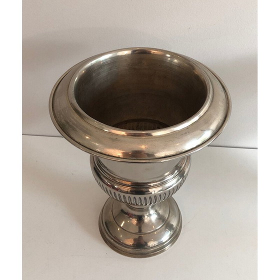 Image 1 of Coppia di secchielli per champagne vintage placcati in argento, Francia 1940