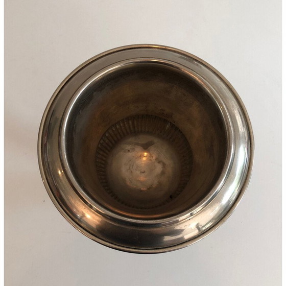 Image 1 of Coppia di secchielli per champagne vintage placcati in argento, Francia 1940