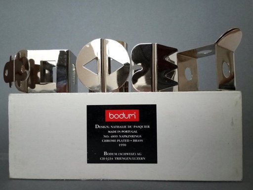 Nathalie Du Pasquier 2X4 Pieces Of Postmodern Napkin Rings 1980'S Bodum