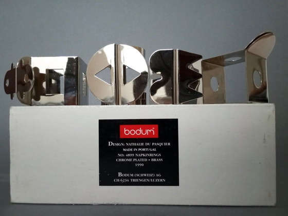 Image 1 of Nathalie Du Pasquier 2X4 Pieces Of Postmodern Napkin Rings 1980'S Bodum