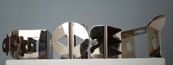 Image 1 of Nathalie Du Pasquier 2X4 Pieces Of Postmodern Napkin Rings 1980'S Bodum