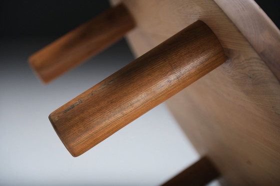 Image 1 of Splendido tavolino da caffè vintage T02M in legno di olmo di Pierre Chapo - Francia